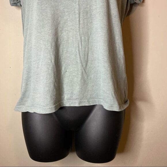 ABERCROMBIE & Fitch White Letters Baby Blue Short Sleeve Classic Shirt - Picture 4 of 11